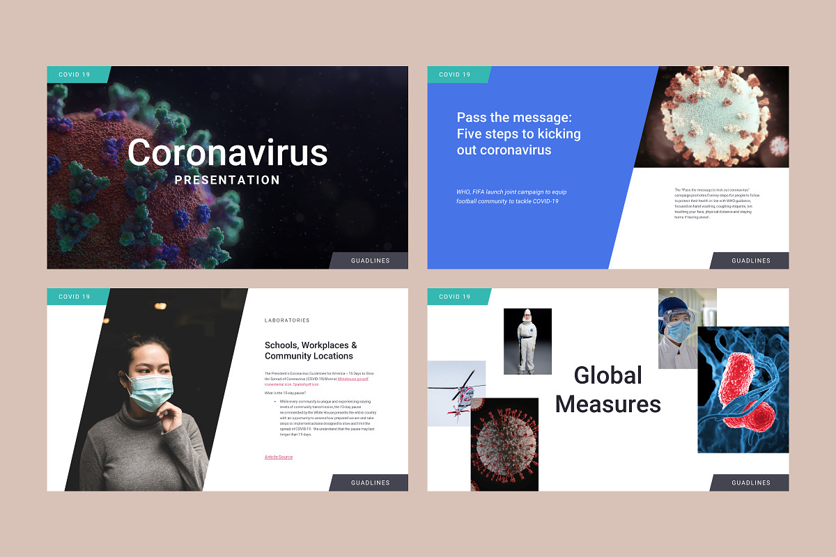Covid 19 Corona PowerPoint Template, a Presentation Template by Goashape Studio (Photo 7 of 11)