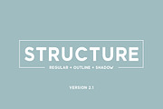 STRUCTURE Sans Serif Font, a Sans Serif Font by Grid Based Design (Thumbnail 1 of 6)