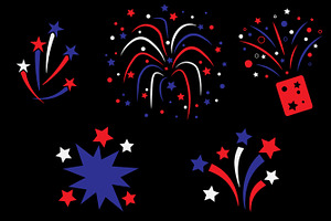 Independence Day Fireworks SVG