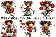 Whimsical Spring Fairy Clipart, an Illustration by OK Design (Thumbnail 2 of 6)