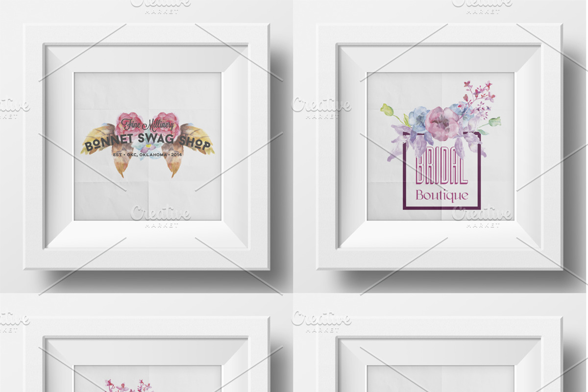 Trendy Vintage Floral Labels Toolkit, a Branding & Logo Template by sergio zest (Photo 2 of 3)