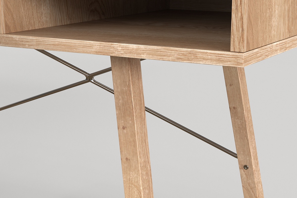 Scandinavian Desk 05, a Furniture 3D Model by maxtracing2 (Photo 8 of 11)