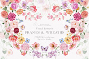 Florama Watercolor Floral Summer Set, a Decorative Illustration by Veris Studio (Thumbnail 2 of 23)