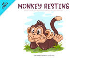 Big Bundle of Cartoon Monkeys 04., an Animal Illustration by KENO Mascots (Thumbnail 7 of 7)