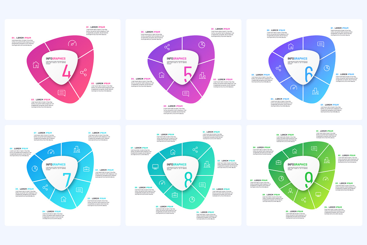 Vector circular infographic template, a Presentation Template by rikkyal