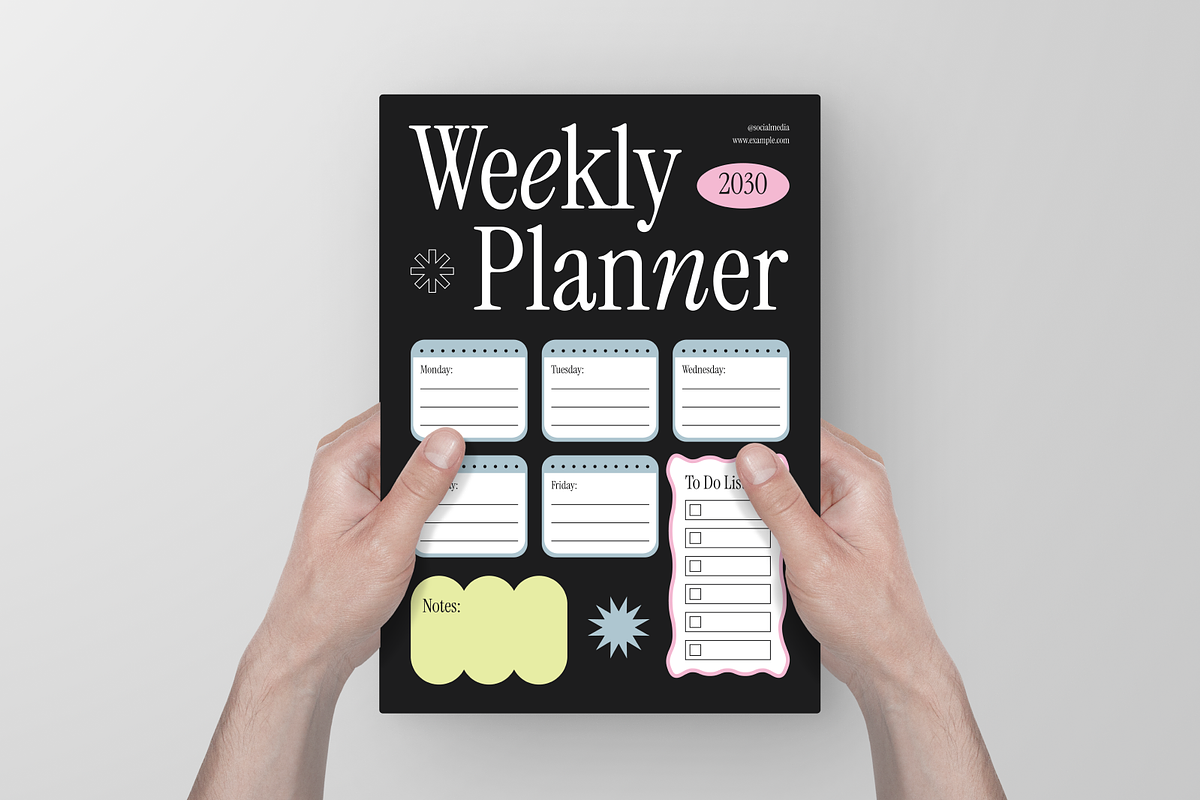 Daily And Weekly Planner, a Flyer Template by Annora Studio (Photo 3 of 6)