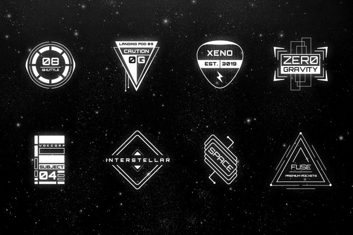 16 Sci-Fi Badges preview 4