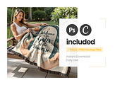 Woven Blanket Mockup, an Apparel Mockup by Mockups Studio (Thumbnail 6 of 9)