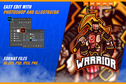 Warrior Killer Hunter Mascot Esport, a Branding & Logo Template by FNR Graphics (Thumbnail 2 of 5)