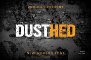 Display font Dusthed sans serif, a Font by Glowin_studio (Thumbnail 1 of 3)