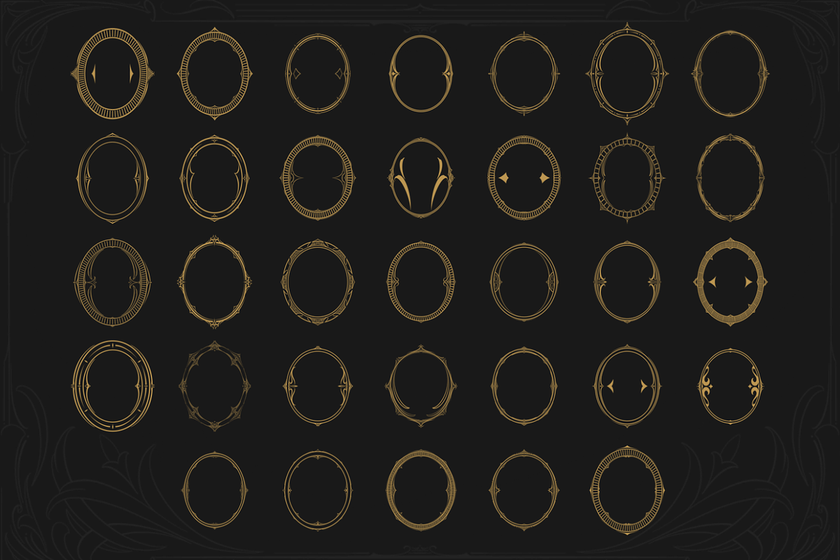 66 vector frames for monograms, a Branding & Logo Template by Aniad_ (Photo 4 of 6)