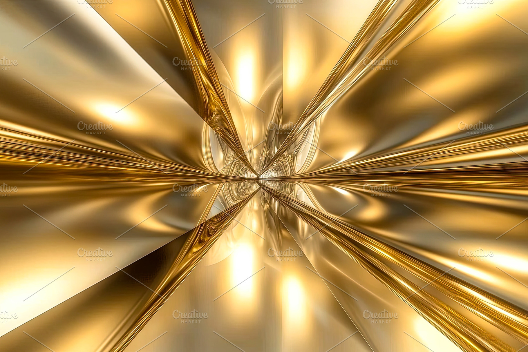 Abstract Golden Metallic Tunnel, a Background Photo by Ales Munt