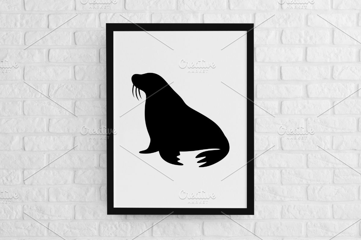 Walrus Silhouette SVG, an Animal Illustration by newminddesign (Photo 2 of 3)