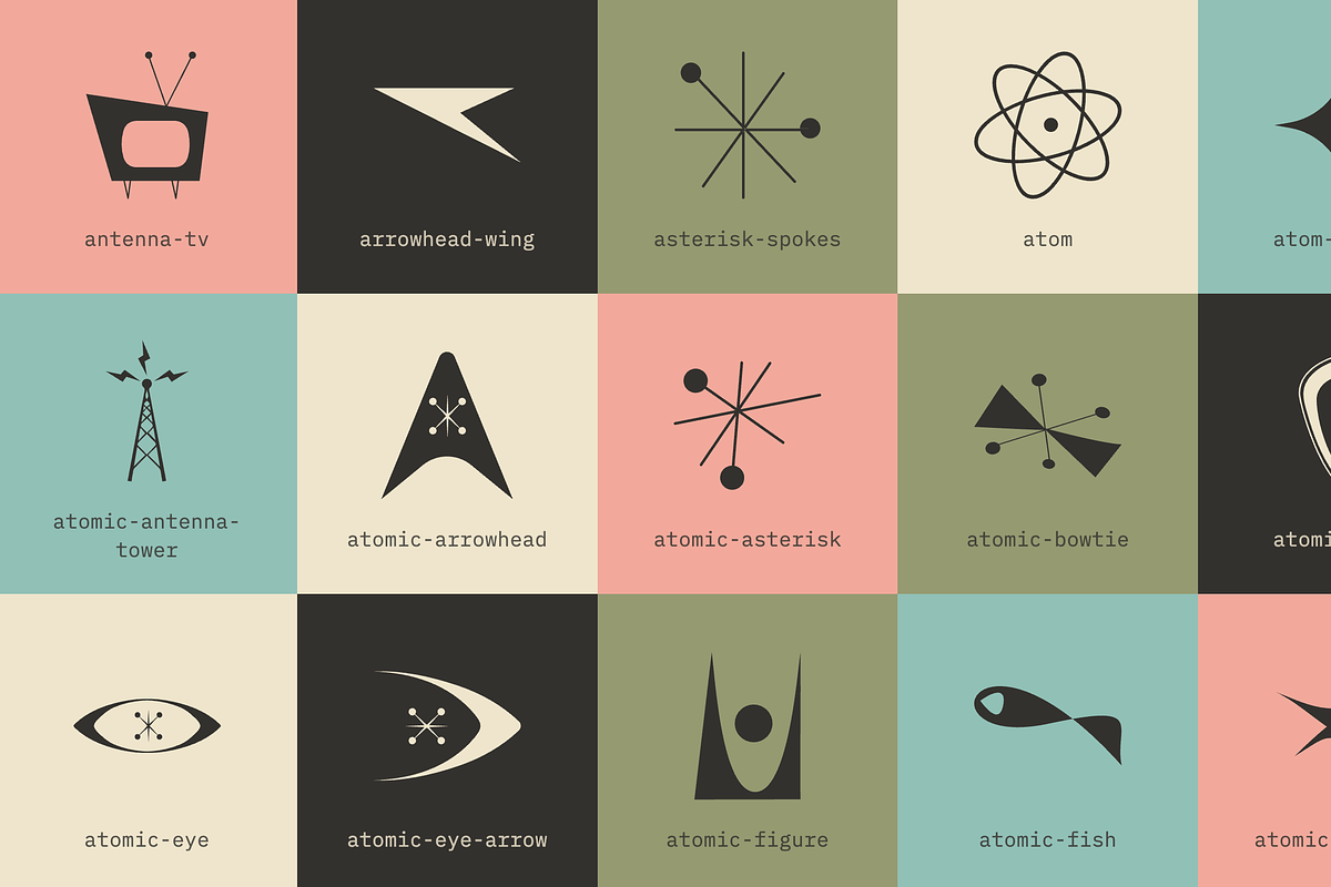 Midcentury Modern SVG Icons, an Outline Icon by Pacific Modern Art (Photo 2 of 9)