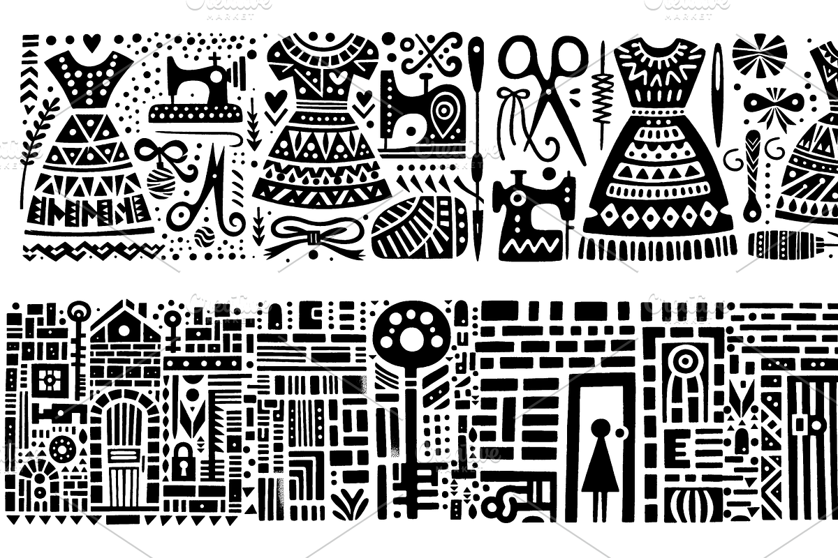 Vintage Tailor Folk Art, a Decorative Illustration by devastd (Photo 11 of 28)