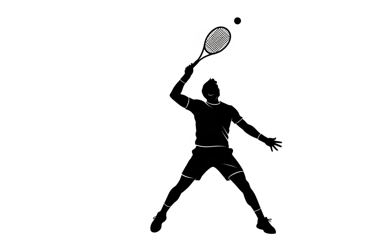 A dynamic Tennis Player Silhouettes, an Illustration by Amazin_art (Photo 29 of 31)