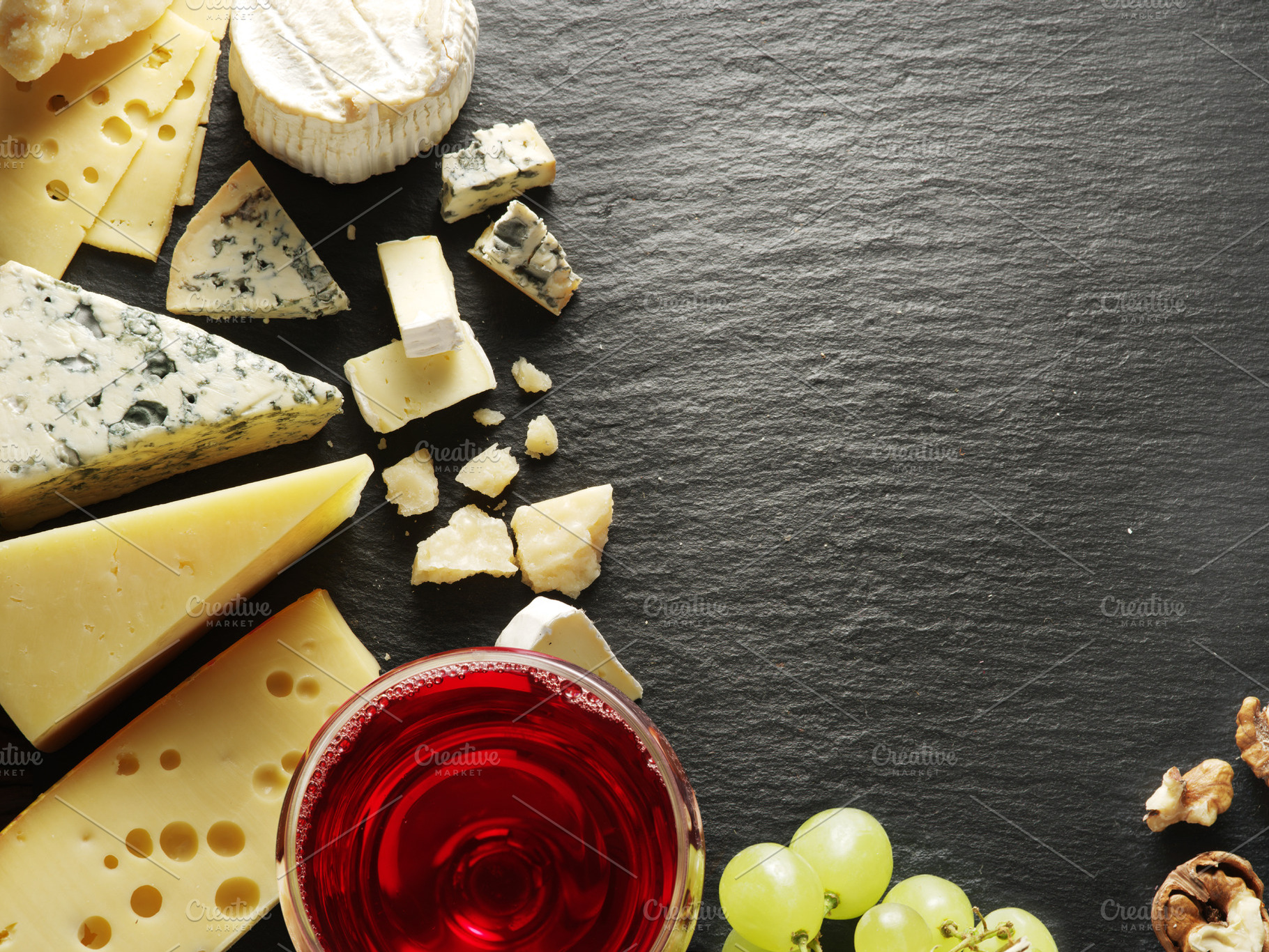 Variety of different cheeses, a Food & Drink Photo by Volff