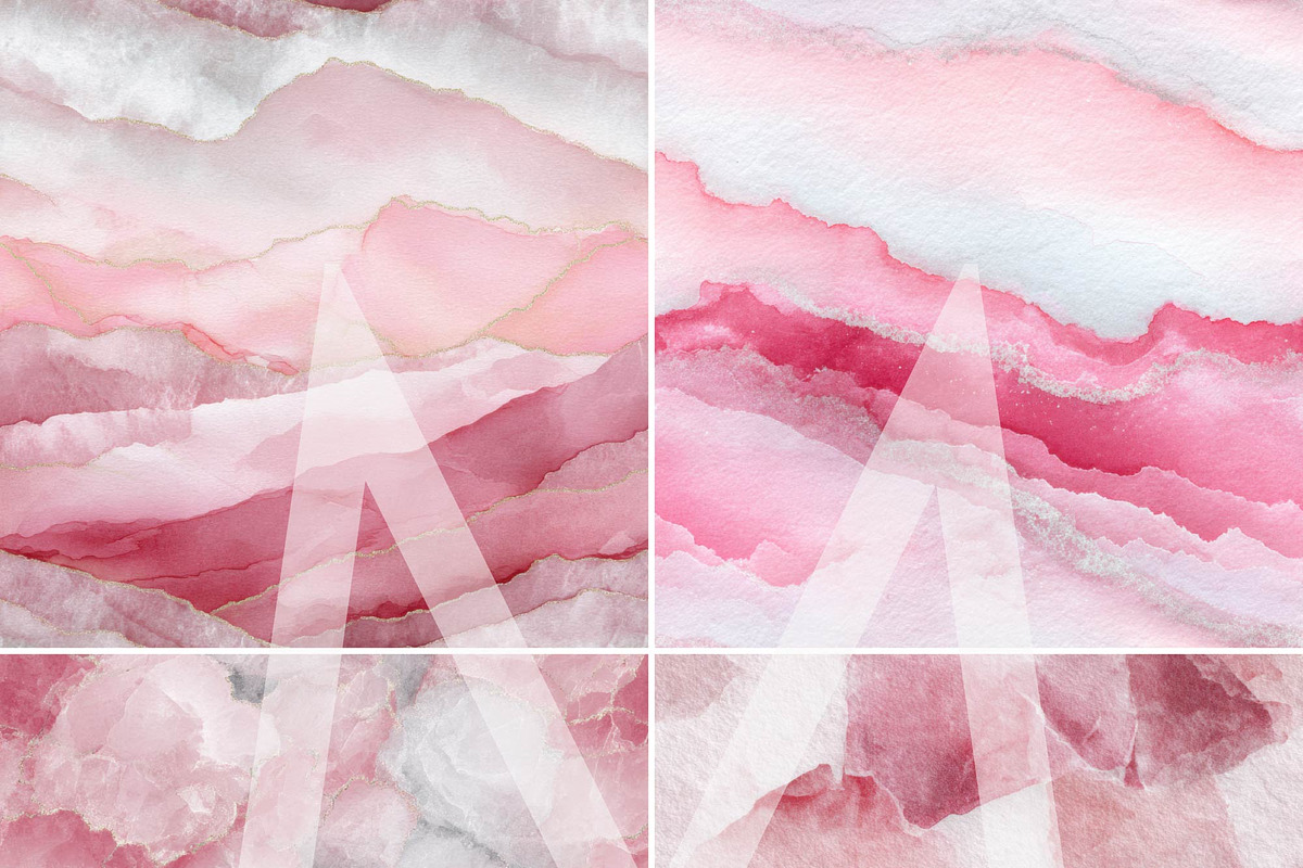 Seamless Rose Quartz Digital Papers, a Pattern Graphic by Maishop (Photo 6 of 7)