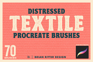 Distressed Textile Procreate Brushes, a Brush Add-On by Brian Ritter Design
