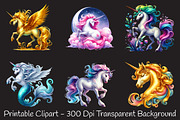 Fantasy unicorn clipart, an Illustration by RobertsArt (Thumbnail 3 of 4)