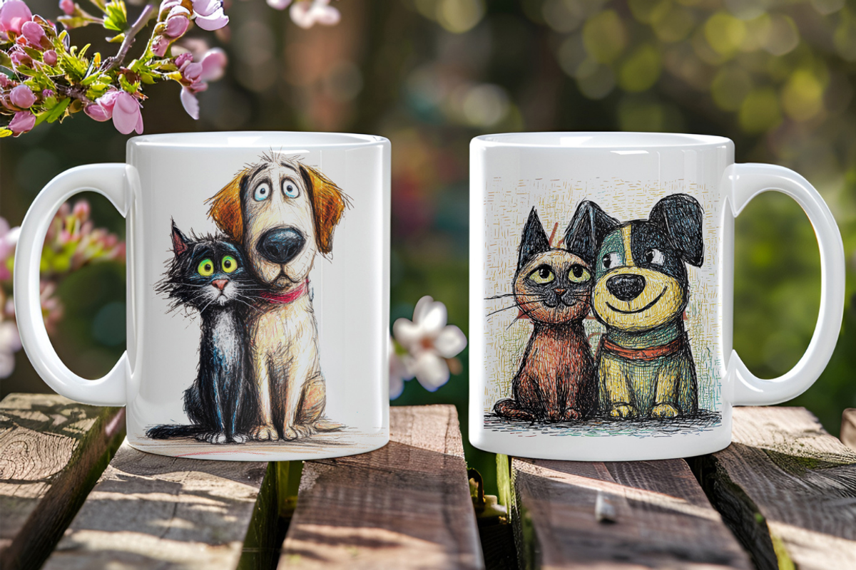 Quirky Dogs & Cats Illustrations, an Animal Illustration by PrintHaven Designs (Photo 8 of 9)