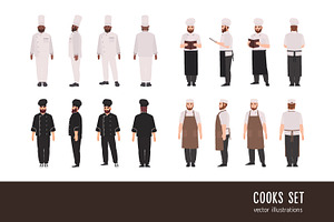 Chef and cook set, a Food Illustration by Good Studio