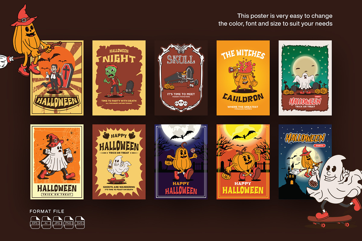 Halloween Flyer Bundle, a Poster Template by Decoconio Design (Photo 3 of 4)