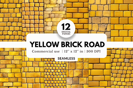 12 Yellow Brick Road Patterns