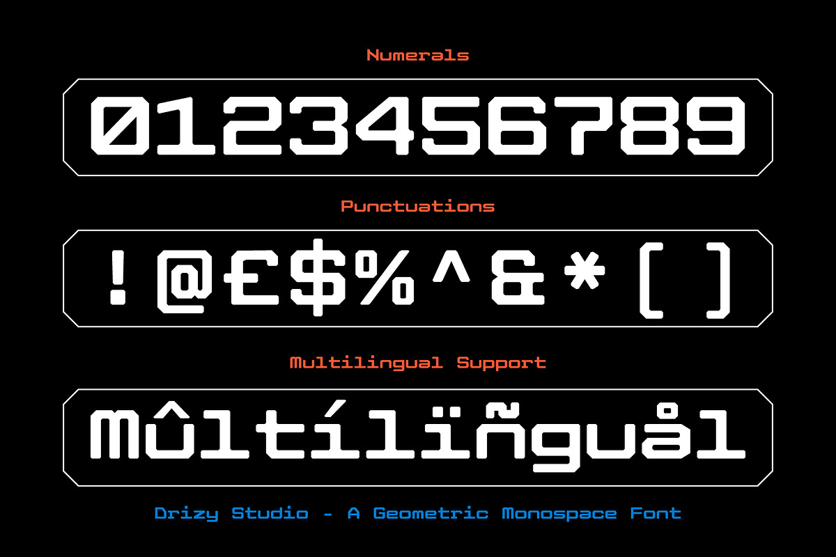 Kiota Mono – Geometric Monospace, a Sans Serif Font by Drizy (Photo 6 of 10)
