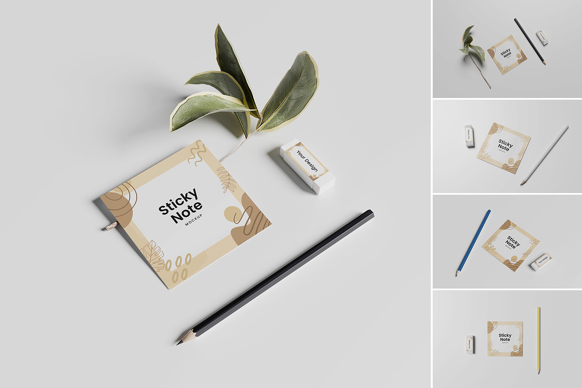 Sticky Notes PSD Mockup Set, a Books & Magazine Mockup by Graphic Deal (Photo 1 of 6)