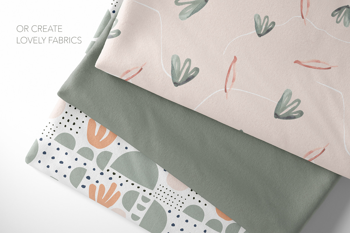 Modern Floral Watercolor Collection, a Pattern Graphic by The Collective Studio (Photo 5 of 8)