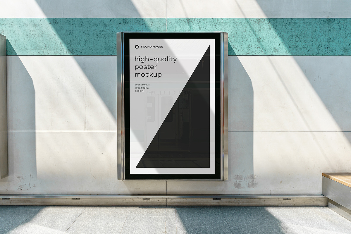 Subway Poster Mockup Bundle Metro, an Advertising Mockup by FoundImages (Photo 30 of 61)