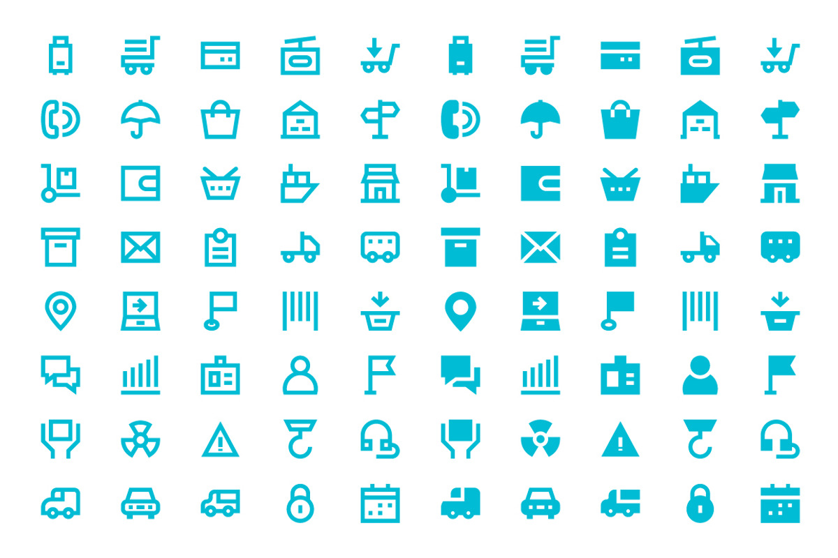 160 Shipping and Delivery Icons, a Solid Icon by Creative Stall (Photo 3 of 4)