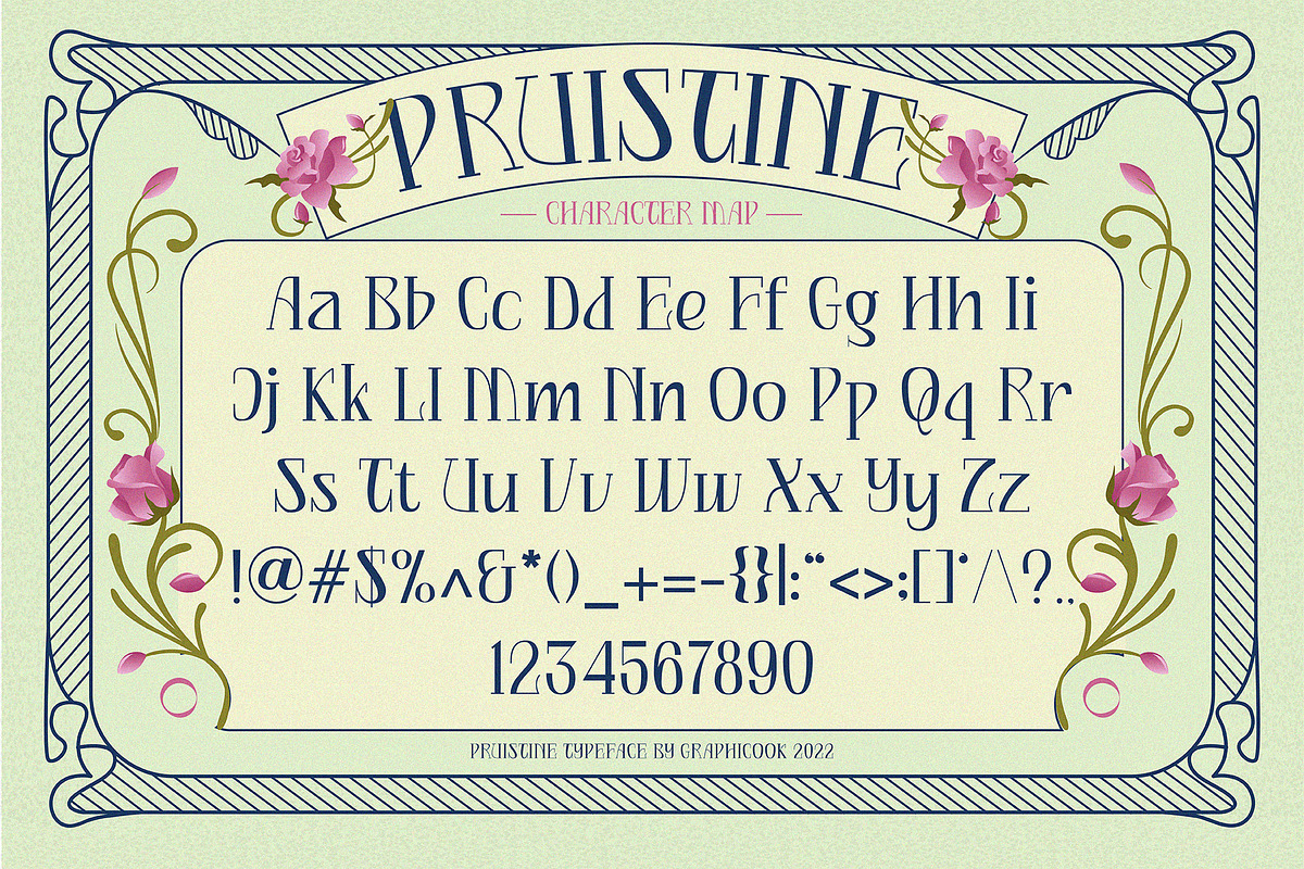 Pruistine, a Font by graphicook (Photo 2 of 12)