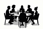 Group Dining Vector Bundle, an Illustration by BIPLOB EXPERT (Thumbnail 3 of 9)