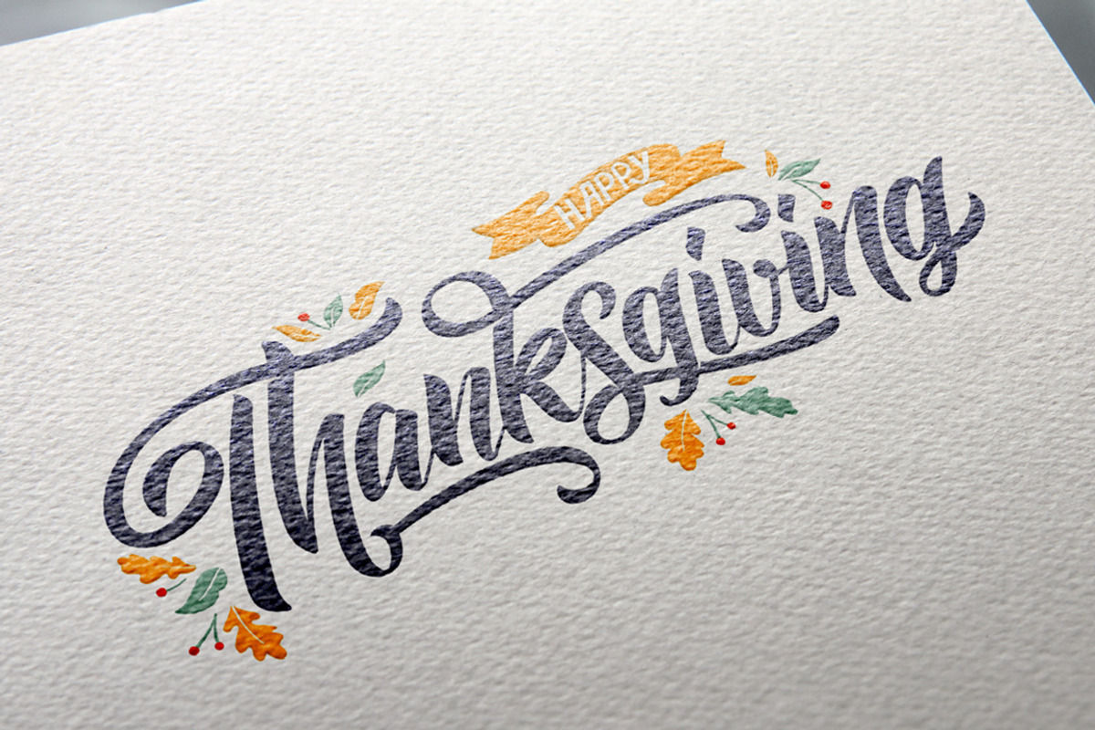 Happy Thanksgiving Logotype, a Poster Template by Anna's Lettering (Photo 3 of 4)