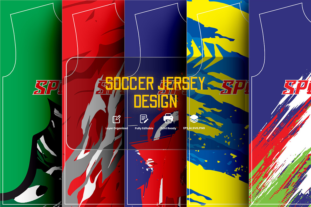 Soccer Jersey Design, a Sport Illustration by samsulpassive (Photo 1 of 3)