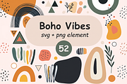 Boho Vibes SVG Elements, a Decorative Illustration by IrenKlm (Thumbnail 1 of 8)