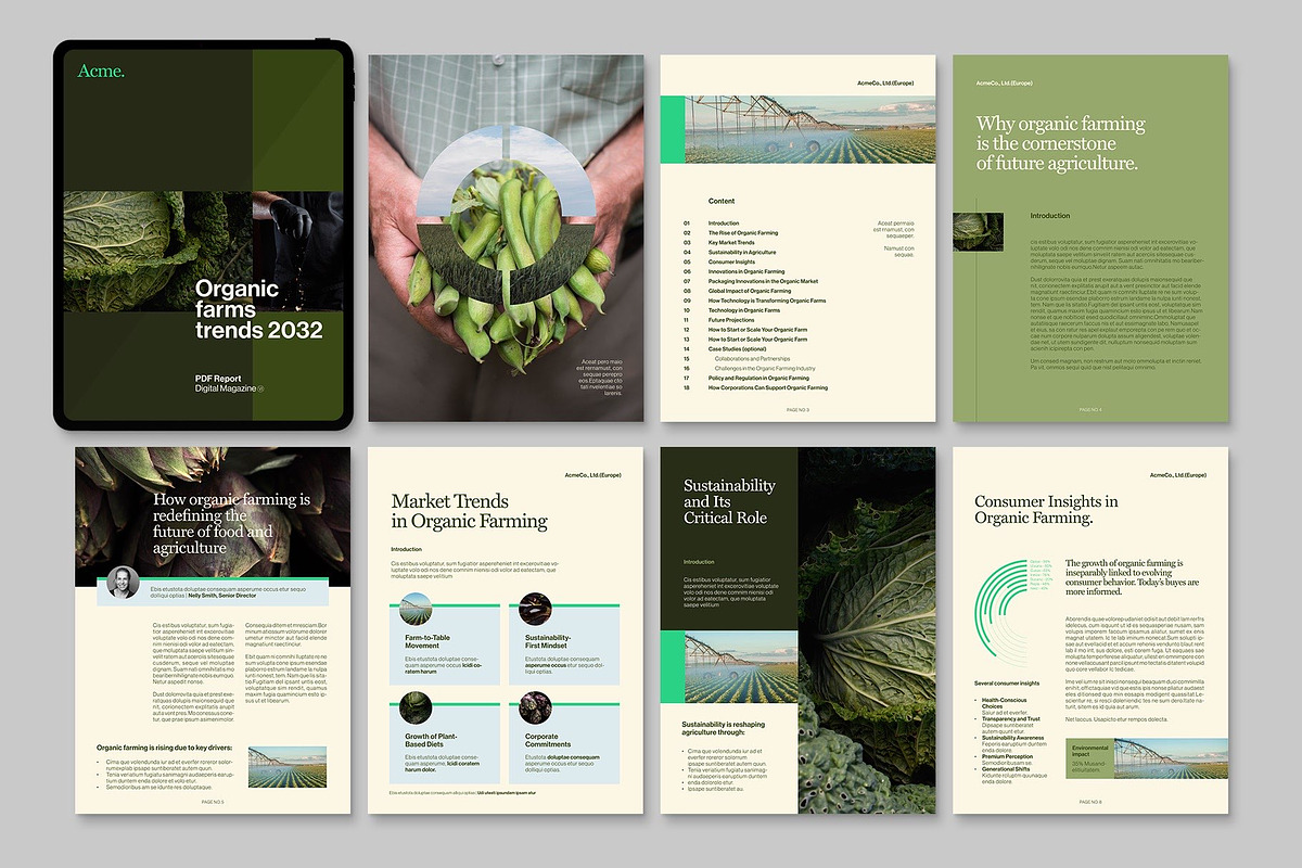Organic Theme Brochure Template, a Brochure Template by BrandPacks (Photo 2 of 6)