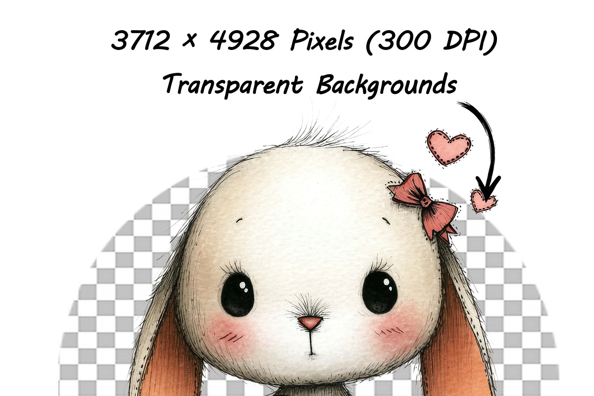 Whimsical Doodle Valentine Animals, an Illustration by one-touch (Photo 13 of 19)