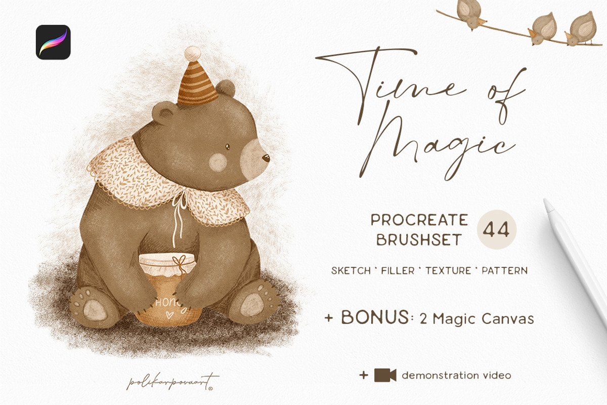 Time of Magic. Procreate Brushes, a Brush Add-On by polikarpovaart (Photo 1 of 18)