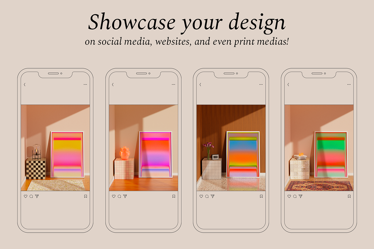 Framed Poster Mockup Bundle, a Print Template by Bonumo (Photo 6 of 8)