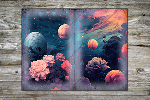 Floral Galaxy Posters And Patterns