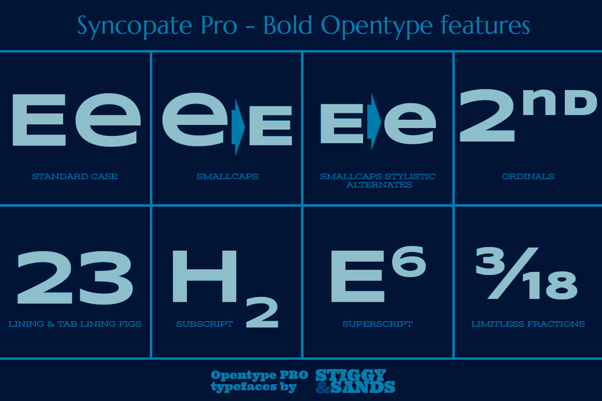 Syncopate Pro - Bold preview 4