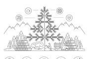 Forest cut Industry, a Technology Illustration by Vladimir Vihrev (Thumbnail 2 of 4)