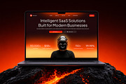 Intelligent SaaS Platform Website, a Landing Page Template by Font Kingdom (Thumbnail 2 of 5)