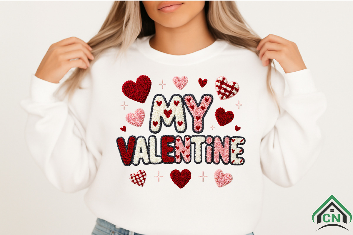My Valentine Faux Crochet PNG, an Illustration by Craft Nest (Photo 2 of 4)