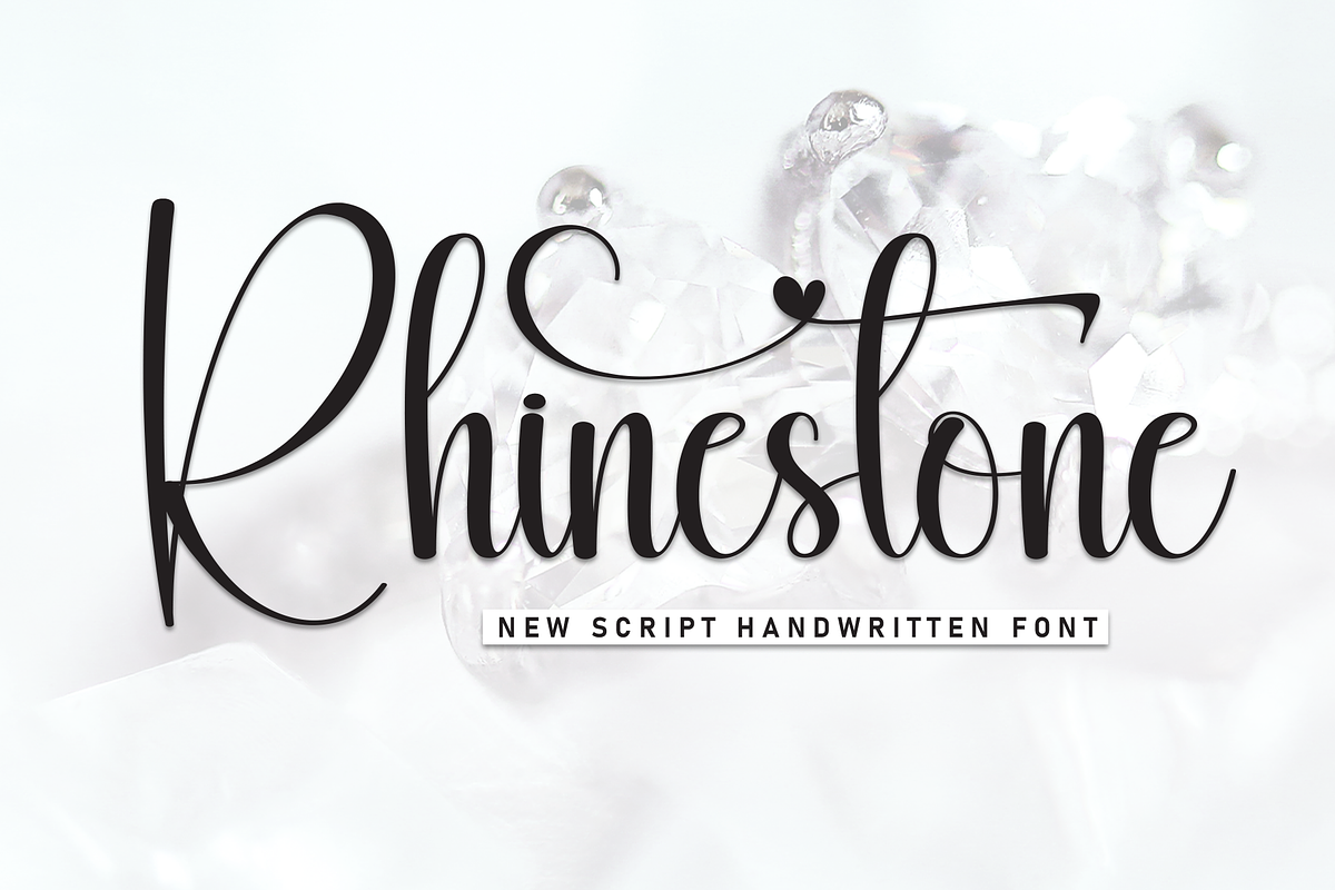 Rhinestone | Script Font, a Handwritten Font by Scratchones (Photo 1 of 9)