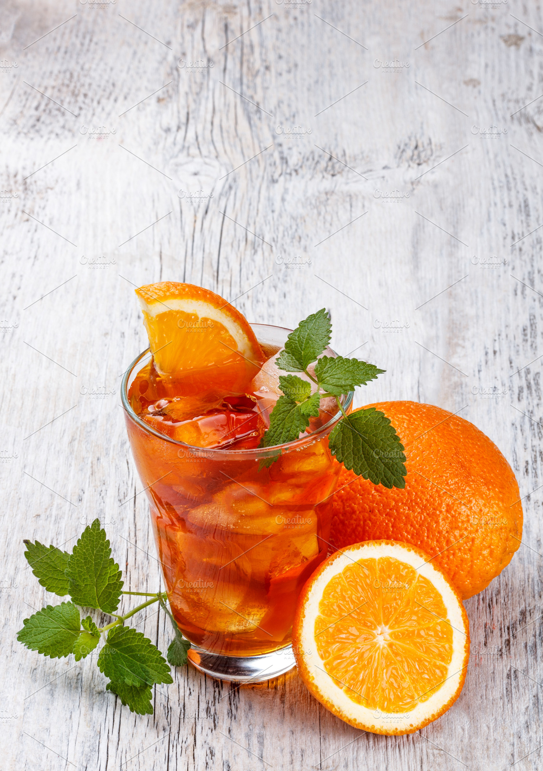 Ice tea stock photo containing tea and cold