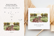 Watercolor Dirt Road & Landscapes, an Illustration by Yorda Studio (Thumbnail 5 of 11)